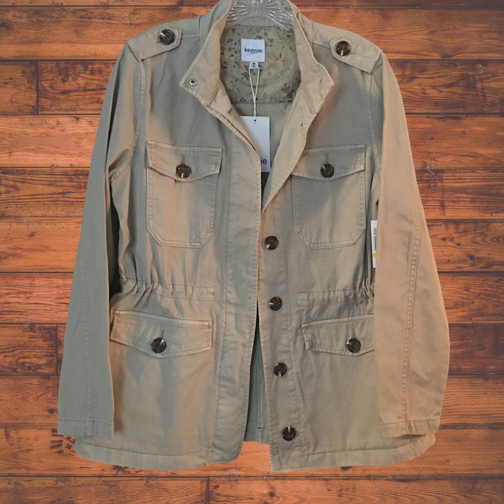 KENSIE BEIGE UTILITY JACKET - NWT - Sz L